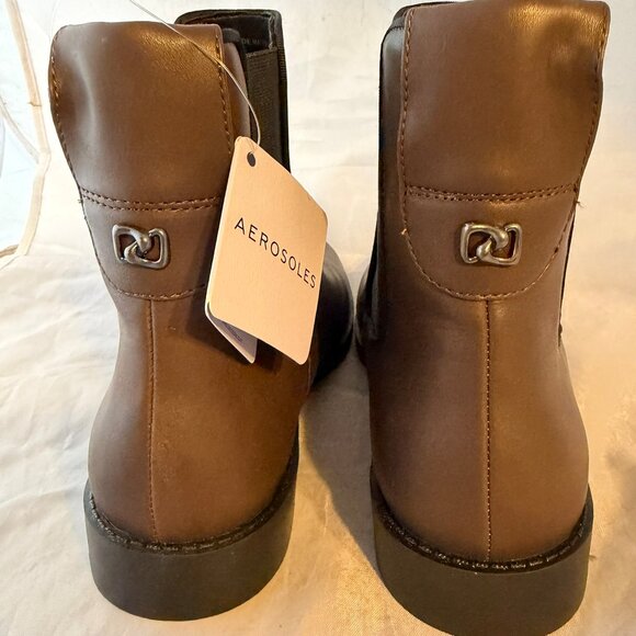 Aerosoles Tropea Women's Brown Faux Leather Ankle Boots Women Size 10 NEW - Picture 4 of 7